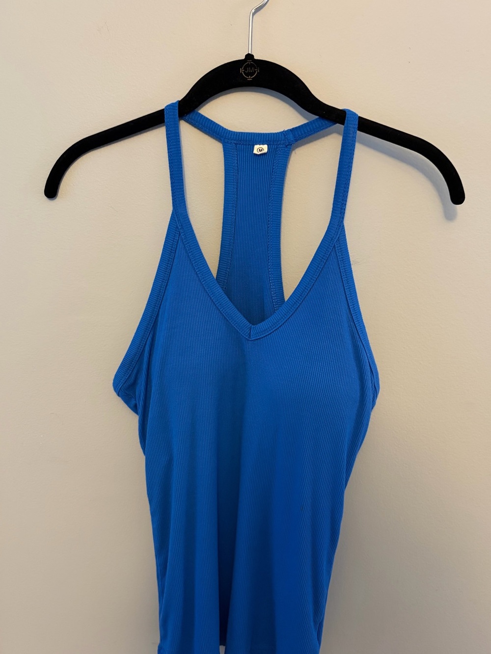 Racerback V-Neck Tank Top in Bright Blue